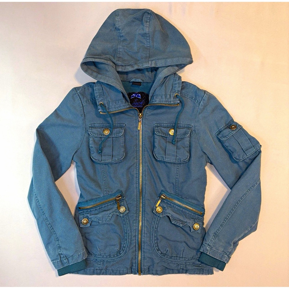 Twilight Bella Swan Y2K Jack by BB Dakota Women's Blue Hooded Jacket Medium